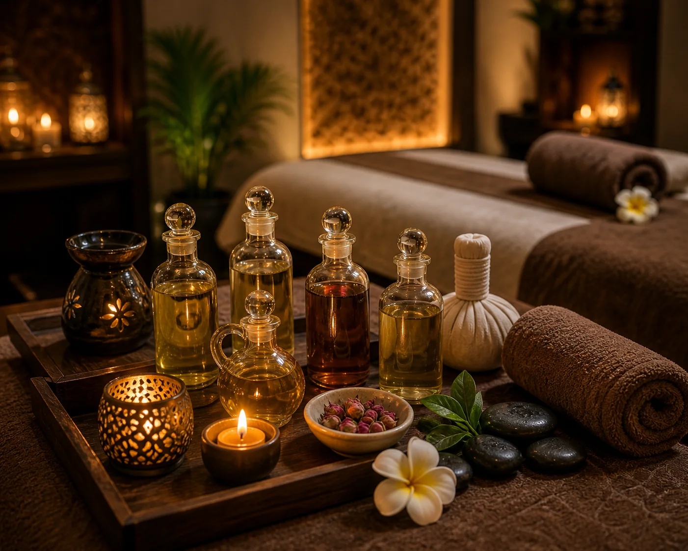 Massage at home Dubai room setup